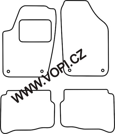 Autokoberce Volkswagen Polo 2002 - 2005 Perfectfit (4932)